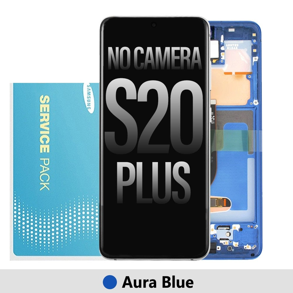 Samsung Galaxy S20 Plus 5G G986 OLED Screen Replacement Digitizer GH82-22134H/GH82-31441H/GH82-31442H (Gold)-Aura Blue Samsung Galaxy S20 Plus 5G G986 OLED Screen Replacement Digitizer GH82-22134H/GH82-31441H/GH82-31442H (Gold)-Aura Blue